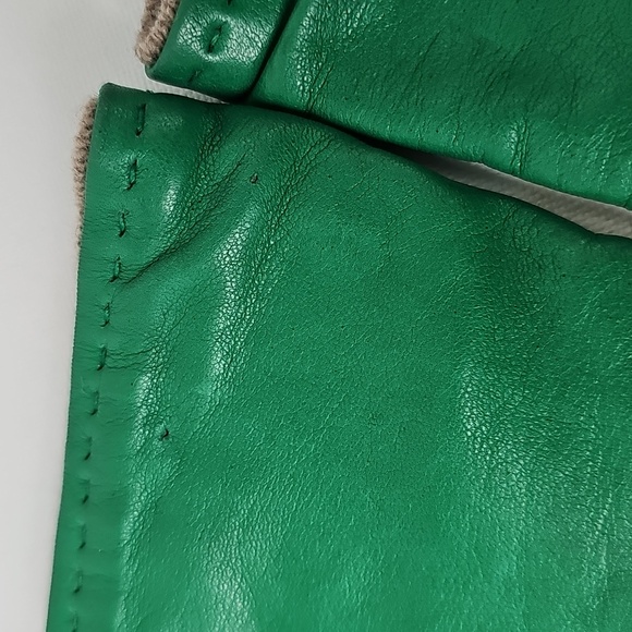 Emerald Green Colorful Leather Gloves - Picture 9 of 10